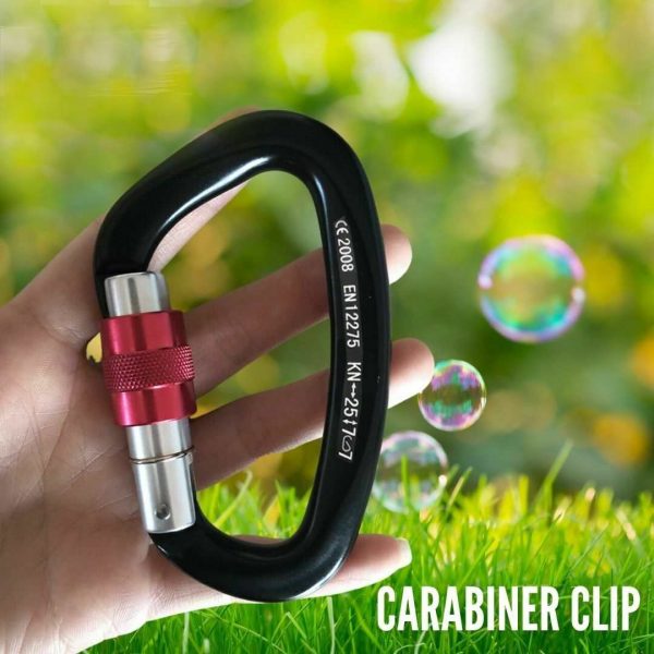 Black carabiner